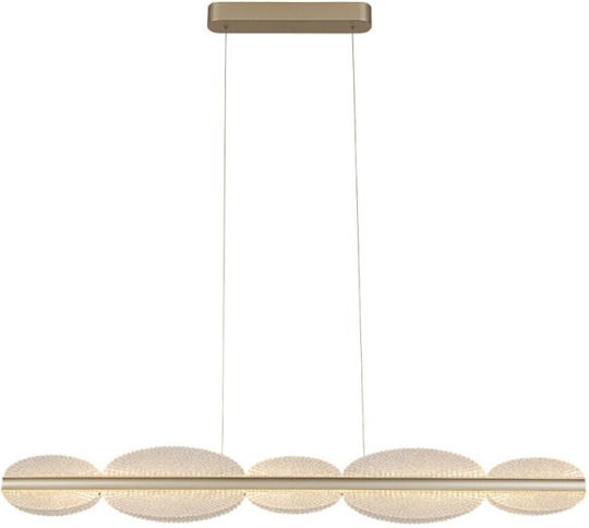 Viokef Evana Κρεμαστό Φωτιστικό Διάφανο Ράγα 120x120εκ.
