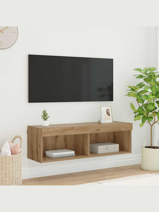 Living Room TV Unit with Lighting Coffee L100xW...