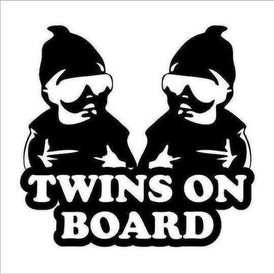 Baby an Bord Aufkleber Für Das Auto Mit Zwillinge Twins On Board Ton21 Oem