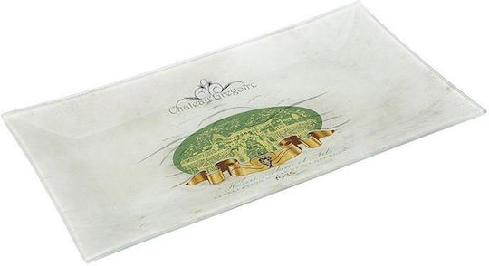 Espiel Chateau Gregoire Πιάτο Ρηχό Ορθογώνιο Γυάλινο Λευκό 16x10cm 6τμχ