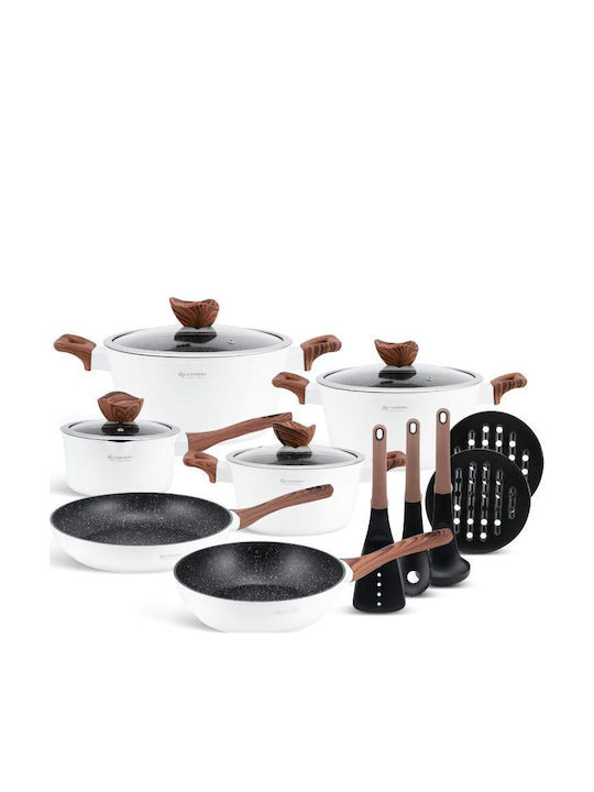 Edenberg Set de vase de gătit din aluminiu cu strat antiaderent EB-15622 15buc