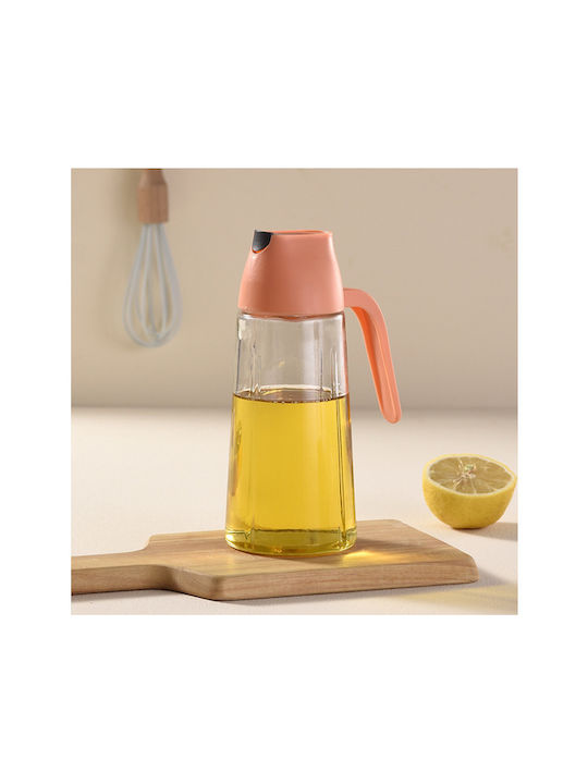 Dream House Δοχείο Λαδιού Γυάλινο με Ροή 300ml Red