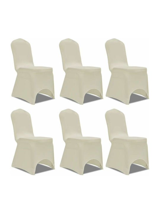 vidaXL Elastic Cover for Chair Blue 6pcs 241199