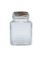 AGC Set of 6pcs Jars General Use with Cork Glass Transparent 110ml