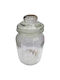 AGC Set of 2 General Use Glass Jars with Lid Transparent 11x11x22.5cm Pieces
