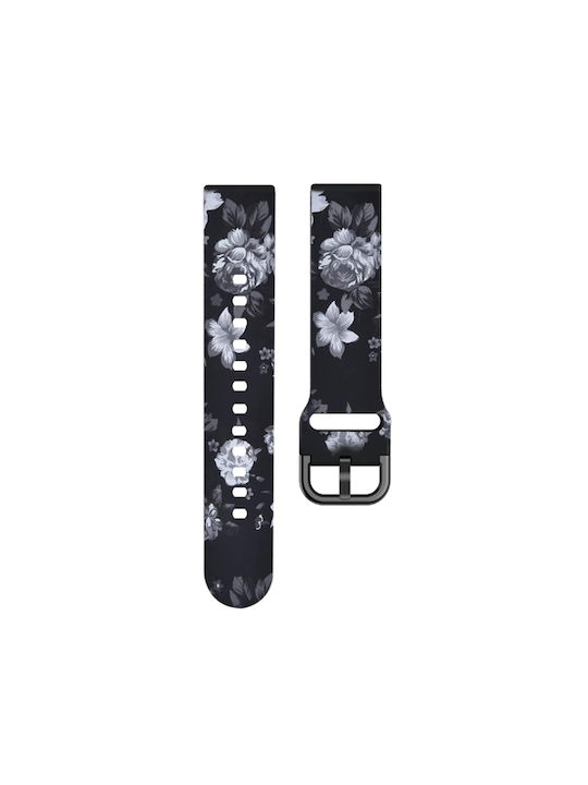 Curea Silicon Garmin Venu 2s Venus 3s Gri cu Flori