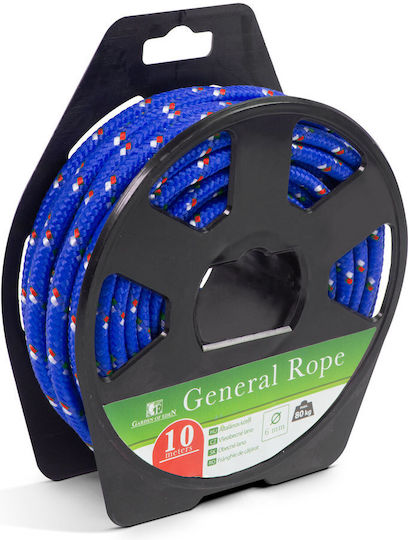 General Purpose Rope 6 Mm 10 M Blue Garden Eden
