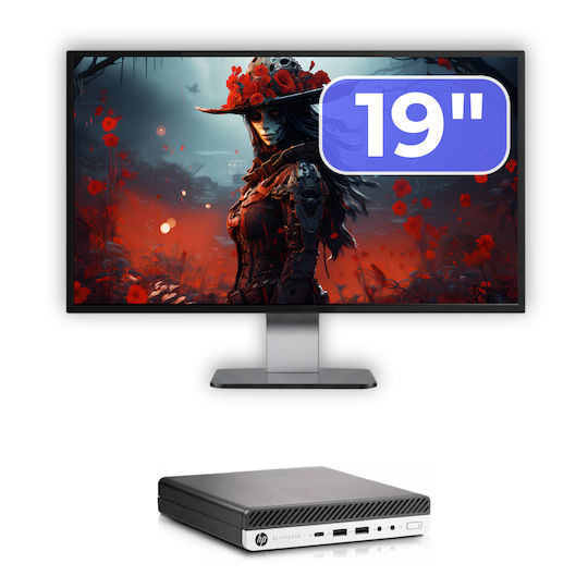 HP EliteDesk 800 G3 + monitor 19
