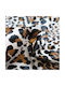 Rug Rectangular Leather White Leopard