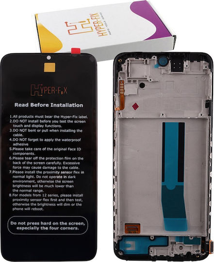 Hyper Fix Οθόνη OLED με Μηχανισμό Αφής και Πλαίσιο για Xiaomi Redmi Note 11, Redmi Note 11S, Poco M4 Pro (Μαύρο)