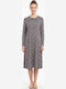 Midi Damenkleid Mit All-Over-Print In Hellrosa