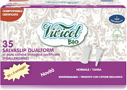 Protej Hypoallergenic Organic Cotton Panty Liners Compostable – Dual Form 35 Pcs – Vivicot Bio Protej Hypoallergenic Organic Cotton Panty Liners Compostable – Dual Form 35 Pcs – Vivicot Bio