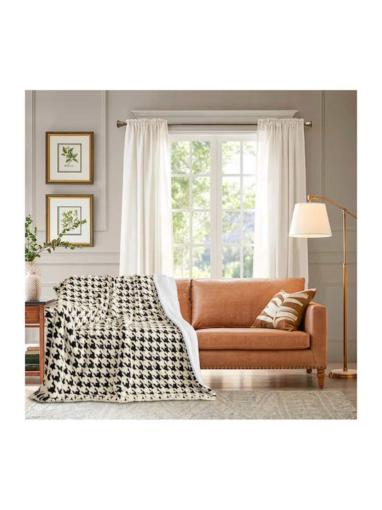 Lucktora Sherpa Blanket Double 220x240cm Black