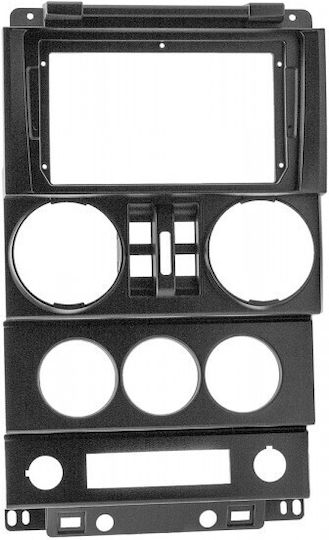 CARAV Industries Inc. DIN Fascia Panels 2 Din Compatible with Screen 9" for Jeep Wrangler 2007-2010