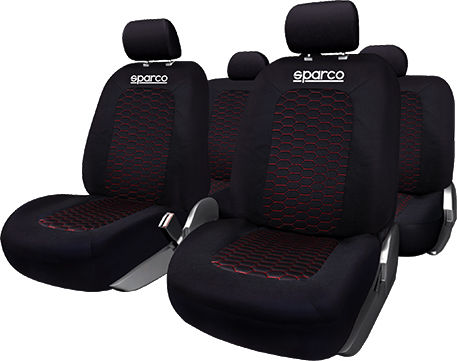 Sparco Huse Față Auto 5buc Catifea Negru