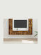 Unitate TV pentru sufragerie Smoked Oak cu iluminare L30xA31xÎ60cm