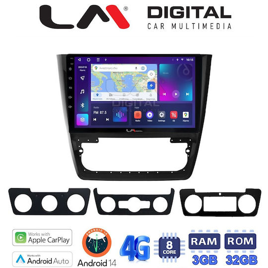 LM Digital Ηχοσύστημα Αυτοκινήτου για Skoda Yeti 2014 (Bluetooth/USB/WiFi/GPS/Apple-Carplay/Android-Auto)