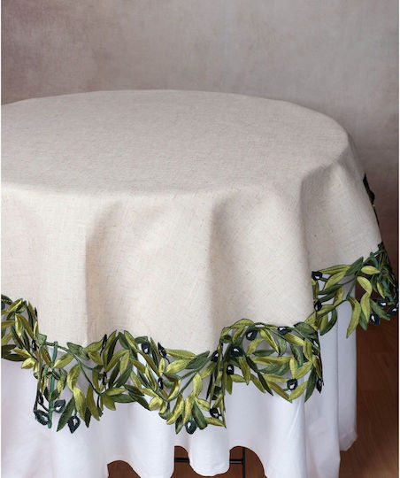 Silk Fashion Rotunda 2353 Black Olive Tree 170x170cm