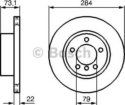 Bosch Σετ Δισκόπλακες Εμπρός 2τμχ Bmw Σειρά 1 116 118 E87 0986479213