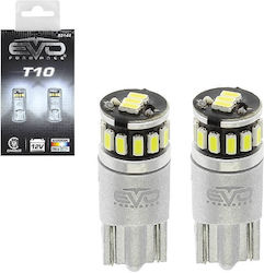 Крушки Led T10 12volt 5 Smd Led Canbus Бяла Светлина Racesport Ev93144 2 Броя Крушки Led T10 12volt 5 Smd Led Canbus Бяла Светлина Racesport Ev93144 2 Броя