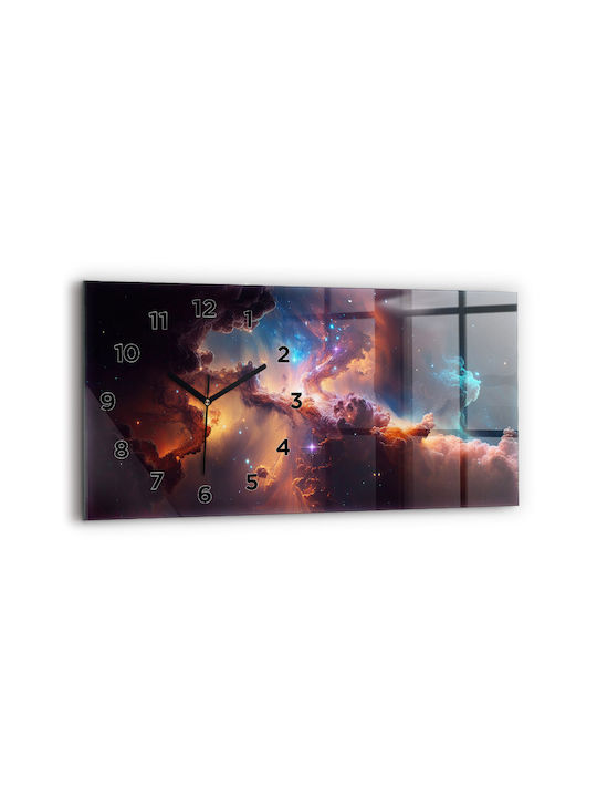 Tulup Ceas de Perete Sticlă Multicolor 60x30cm