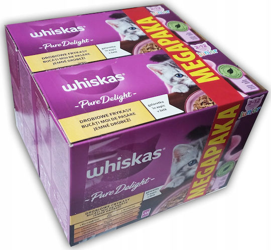 Whiskas Wet Food for Cats with Chicken, Duck, Poultry and Turkey 24x85gr