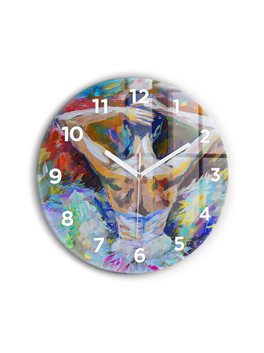 Tulup Wall Clock Glass Multicolour Ø30cm