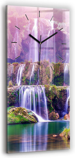 Tulup Αθόρυβο Ρολόι Τοίχου Γυάλινο Πράσινο 30x60cm