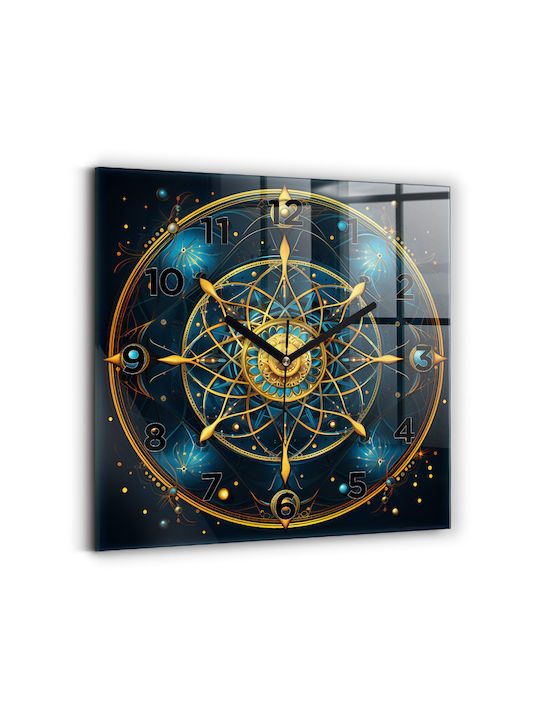 Tulup Silent Wall Clock Glass Multicolour Ø30cm