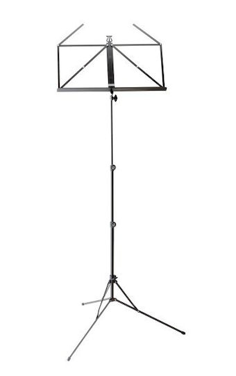 101 Black Steel Folding Music Stand 440×215×33mm Height Adjustment 410-1,225mm