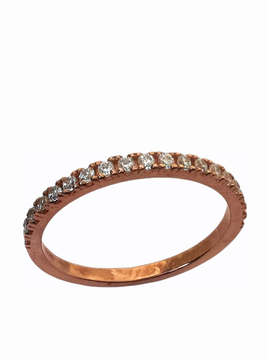 Aris Dentopoulos Jewellery Дамски Пръстен Половин Вечност Лента от Сребърно Златно