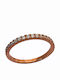 Aris Dentopoulos Jewellery Γυναικείο Δαχτυλίδι Μισόβερο με Ζιργκόν από Ασήμι Επιχρυσωμένο