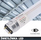 Prescot LED-Lampe 9W Röhrenform 60εκ. für Fassung G13 und Form T8 Kühles Weiß