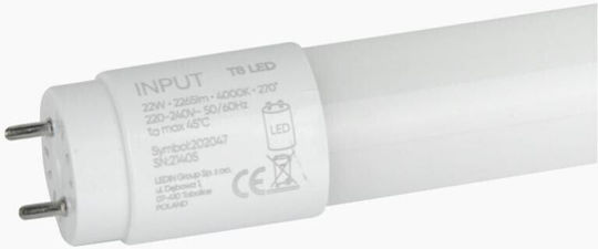LED line LED-Lampen 22W Röhrenform 150εκ. für Fassung G13 und Form T8 Kühles Weiß 25Stück