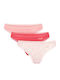 Βαμβακερά Women's String 3Pack Salmon, Coral, Printed