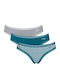 Mini Go Βαμβακερά Femei Slip 3Pack Petrol, Grey, Printed