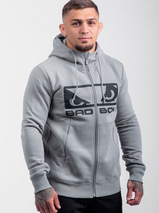 Bad Boy Cardigan With Hood Grey/Black