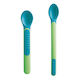 Mam Baby Set with Spoons with Temperature Indicator in Case for 6+ months Green 2pcs