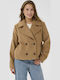 Women's Light Brown Peacoat