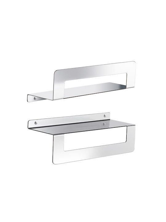Gedy Cleo Wall-Mounted Bathroom Shelf Unit Inox...