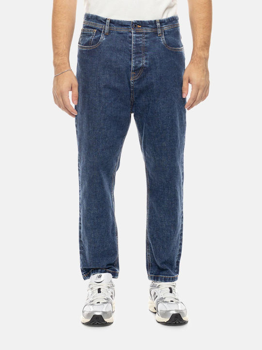 Cover Men's Elastic Navy Blue Jeans Pants