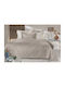 Guy Laroche Hive Σετ Κουβερλί Υπέρδιπλο Microsatin Taupe 240x250cm 3τμχ