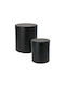 H&S Collection Set of 2 General Use Food Jars with Metallic Black Lid 2 Pieces