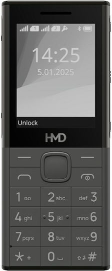 HMD 150 Music Dual SIM Мобилен Телефон с Бутони (Меню на Английски Език) Черен
