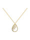 Xrisokosmima Halskette aus Gold 9 K mit Zirkon