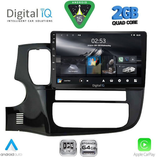 Digital IQ Ηχοσύστημα Αυτοκινήτου για Mitsubishi Outlander 2013-2020 (Bluetooth/USB/WiFi/GPS/Apple-Carplay/Android-Auto) με Οθόνη Αφής 10"