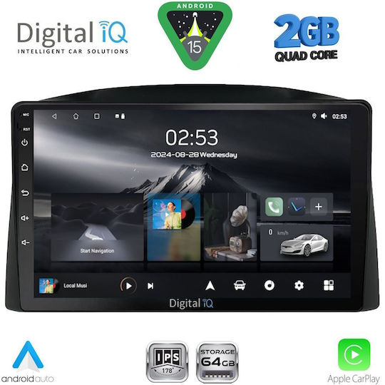 Digital IQ Car Audio System for Jeep Grand Cherokee 2005-2007 (Bluetooth/USB/WiFi/GPS/Apple-Carplay/Android-Auto) with Touch Screen 10"