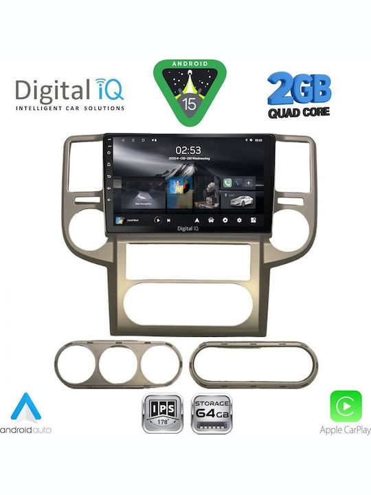 Digital IQ Auto-Audiosystem für Nissan X-Trail 2004-2007 (Bluetooth/USB/WiFi/GPS/Apple-Carplay/Android-Auto) mit Touchscreen 10"
