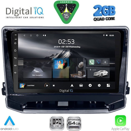 Digital IQ Car Audio System for Jeep Compass 2022 (Bluetooth/USB/WiFi/GPS/Apple-Carplay/Android-Auto) with Touch Screen 10"