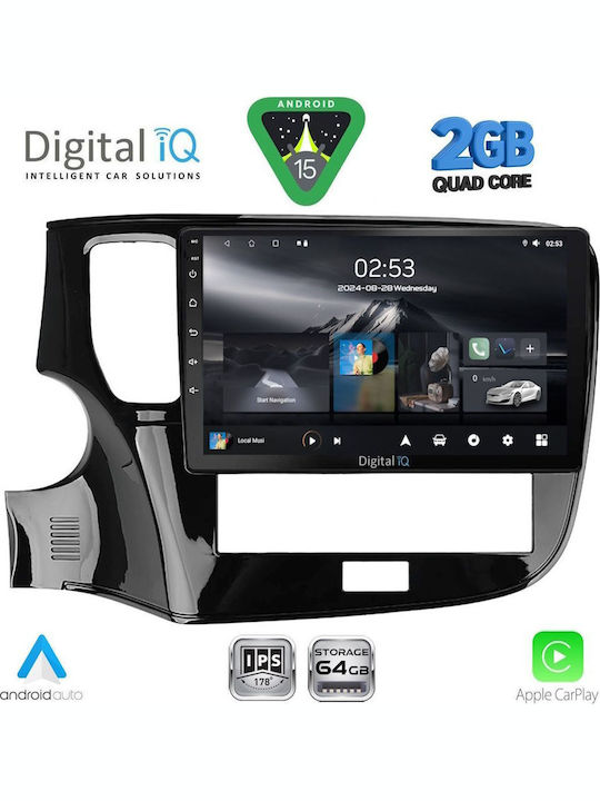 Digital IQ Car Audio System for Mitsubishi Outlander 2020-2022 (Bluetooth/USB/WiFi/GPS/Apple-Carplay/Android-Auto) with Touch Screen 10"